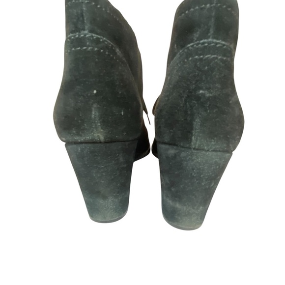 Lucky Brand Black Suede Swayze Wedge Ankle Lace Up Booties SZ 10 - Picture 5 of 14